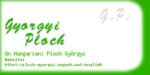 gyorgyi ploch business card